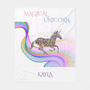 Une couverture en toison de licorne magique person