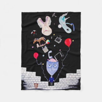 Une couverture en toison unique. Le Mur de Pink.