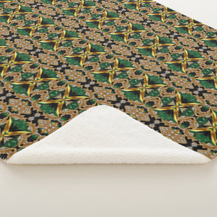 Une couverture Sherpa avec des couleurs jamaïcaine