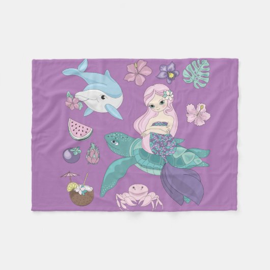 Une couverture "Sous la mer" pour les filles. (Devant (Horizontal))