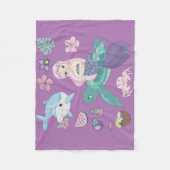 Une couverture "Sous la mer" pour les filles. (Devant)