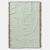 Une couverture tissée avec un motif subtil vert et (devant Vertical)