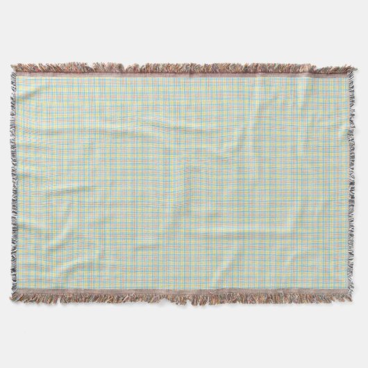 Une couverture tissée avec un motif subtil vert et (Devant)