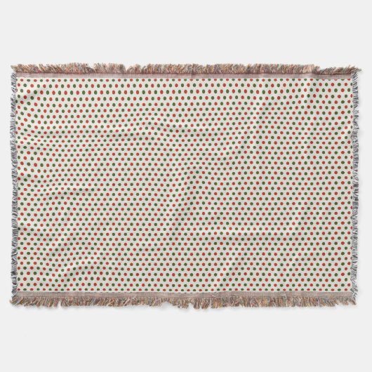 Une couverture tissée avec un point rouge et vert  (Devant)