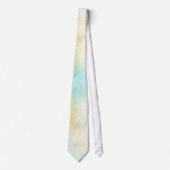 Une cravate avec un motif d'aquarelle pastel doux (Devant)
