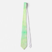 Une cravate avec un motif d'aquarelle vert clair e (Devant)