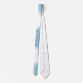 Une cravate blanche avec un lavis bleu clair (Dos)