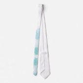 Une cravate blanche présente un bleu pastel doux (Dos)