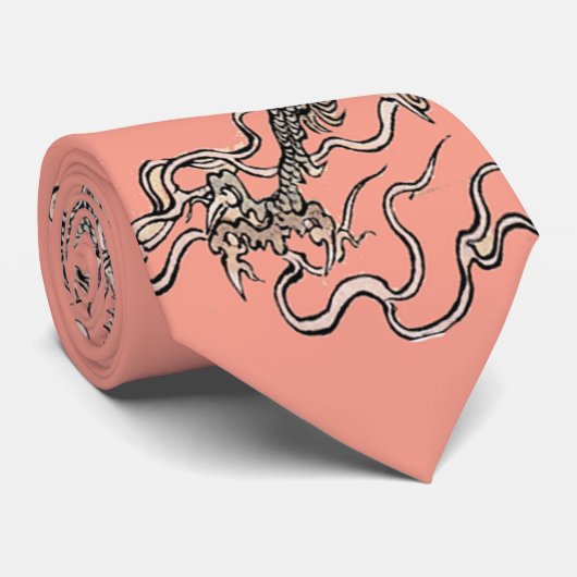 Une cravate chinoise unique de dragon ! (Roulé)