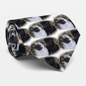 une cravate de CARLIN ? Noir et faon - combien (Roulé)