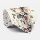 Une Cravate de Noël blanche pour le style festif (Roulé)