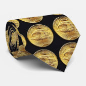 Une cravate de puissance de pièce d'or des (Roulé)