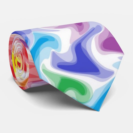 Une cravate malpropre d'arc-en-ciel (Roulé)