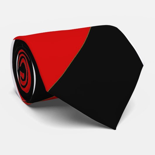 Une cravate rouge et noire de rayures (Roulé)