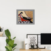 UNE DAME ART DÉCO DANS UN SALON (Bureau à domicile)