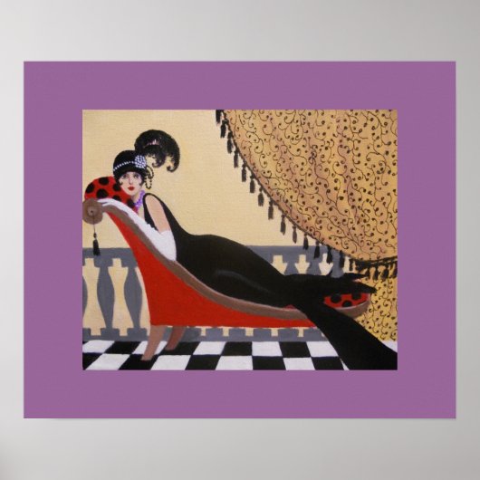 UNE DAME ART DÉCO DANS UN SALON (Devant)