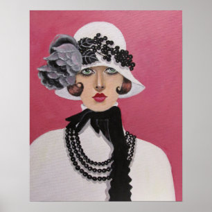 Une Dame Au Style Art Déco, poster