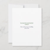 Une dame d'été lit livre en hamac faire-part (Dos)