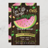 Une dans Melon première invitation de fête d'anniv (Devant / Derrière)