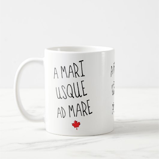 Une devise de Mari Usque Ad Mare Mug Canada (Gauche)