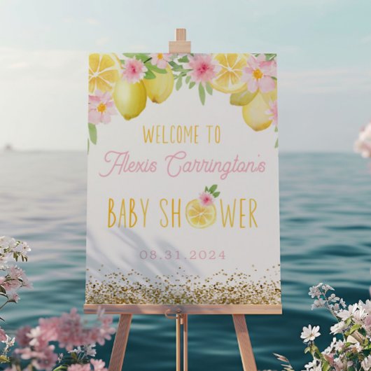 Une douce Affiche de bienvenue de Baby shower de c