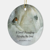 Une douce amitié Cheval et ornement d'oiseaux (Gauche)