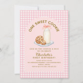 Une douce Cookie Girl première invitation annivers (Devant)