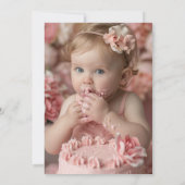 Une douce Cookie Girl première invitation annivers (Dos)