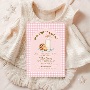 Une douce Cookie Girl première invitation annivers