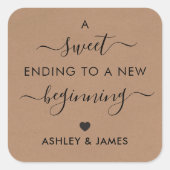 Une douce fin à une nouvelle étiquette de cadeau d (Devant)