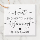 Une douce fin à une nouvelle étiquette de cadeau d (Devant)