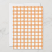Une douce invitation d'anniversaire garçon gingham (Dos)