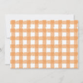 Une douce invitation d'anniversaire garçon gingham (Dos)