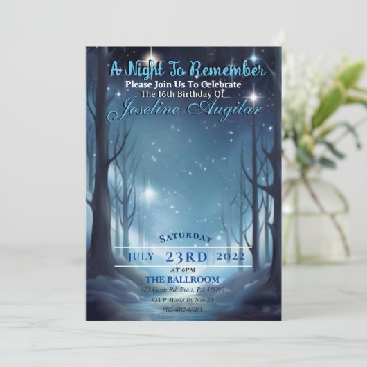 Une douce nuit étoilée 16 Invitation (Debout devant)