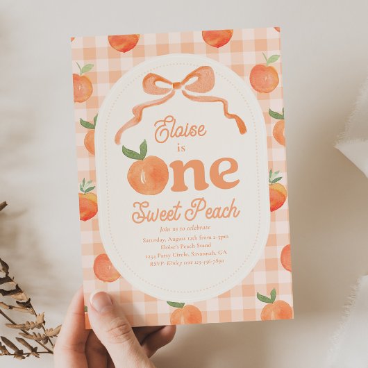 Une douce pêche Invitation d'anniversaire