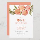 Une douce Pêche Peach Invitation Peach Premier Ann (Devant / Derrière)