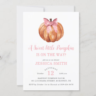 Une douce Petite Citrouille Invitation Baby shower
