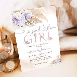 Une Douce Petite Fille Invitation Baby Shower Pamp