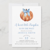 Une douce petite invitation au Baby shower Citroui (Devant)