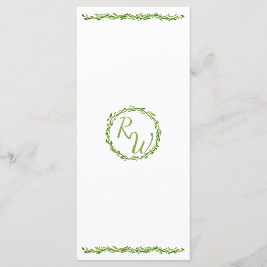 Une élégance Woodsy | Menu Réception Vigne Mariage (Dos)