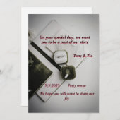 "Une élégante invitation de mariage " (Devant / Derrière)