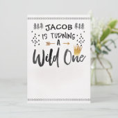 Une ?ère carte de note sauvage d'anniversaire pour (Debout devant)