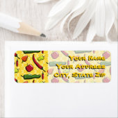 Une étiquette d'adresse de retour World of Chili P (En situation)