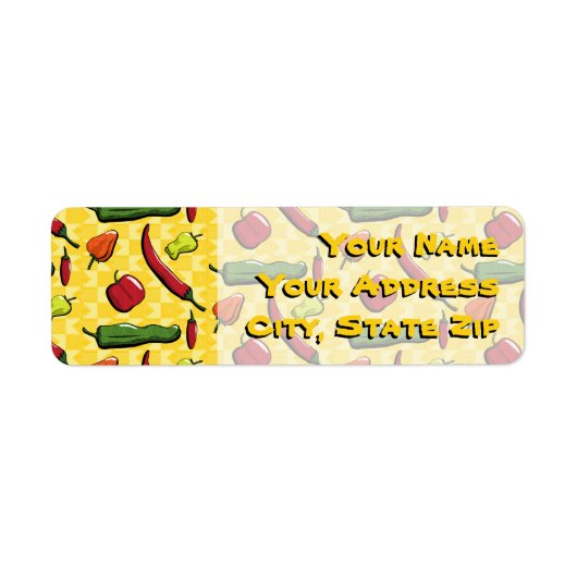 Une étiquette d'adresse de retour World of Chili P (Devant)