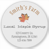 Une étiquette transparente ronde personnalisée pou (Devant)