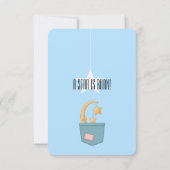 Une étoile est invitation née de baby shower (Dos)