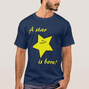Une étoile est le T-shirt foncé né