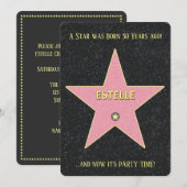 Une étoile est née Anniversaire Fête Invitation (Devant / Derrière)
