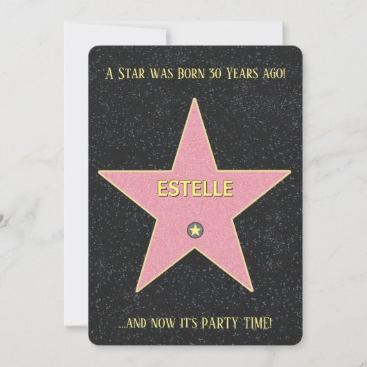 Une étoile est née Anniversaire Fête Invitation (Devant)