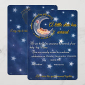 Une étoile est née Invitation Baby shower (Devant / Derrière)